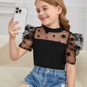 Blusinha Manga Princesinha Estrela