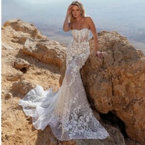 Vestido Noiva Sereia Rendado