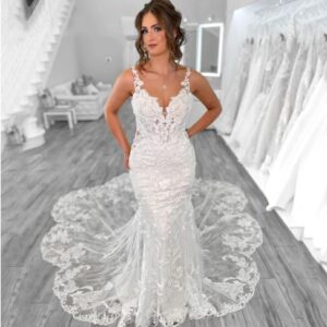 Vestido Noiva Sereia Rendado