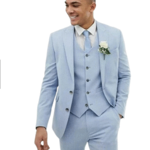 Conjunto Terno Paletó, Calça, Colete e Gravata Social Premium Noivo