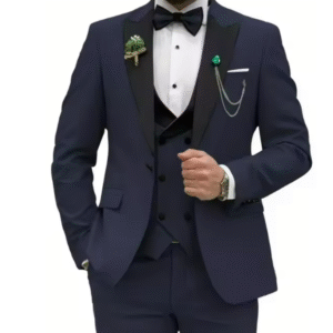 Terno casual de três peças masculino, noivo de negócios, melhor traje de casamento