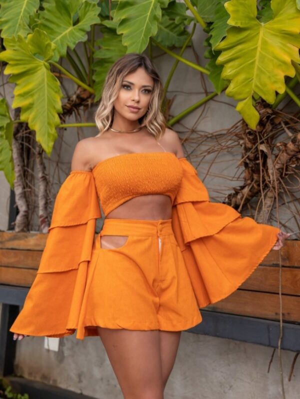 Conjunto Deluxe Glamour Laranja