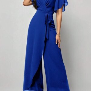 Macacão Elegance Manga Azul