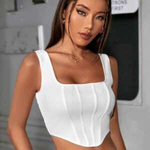 Cropped Corset Branco