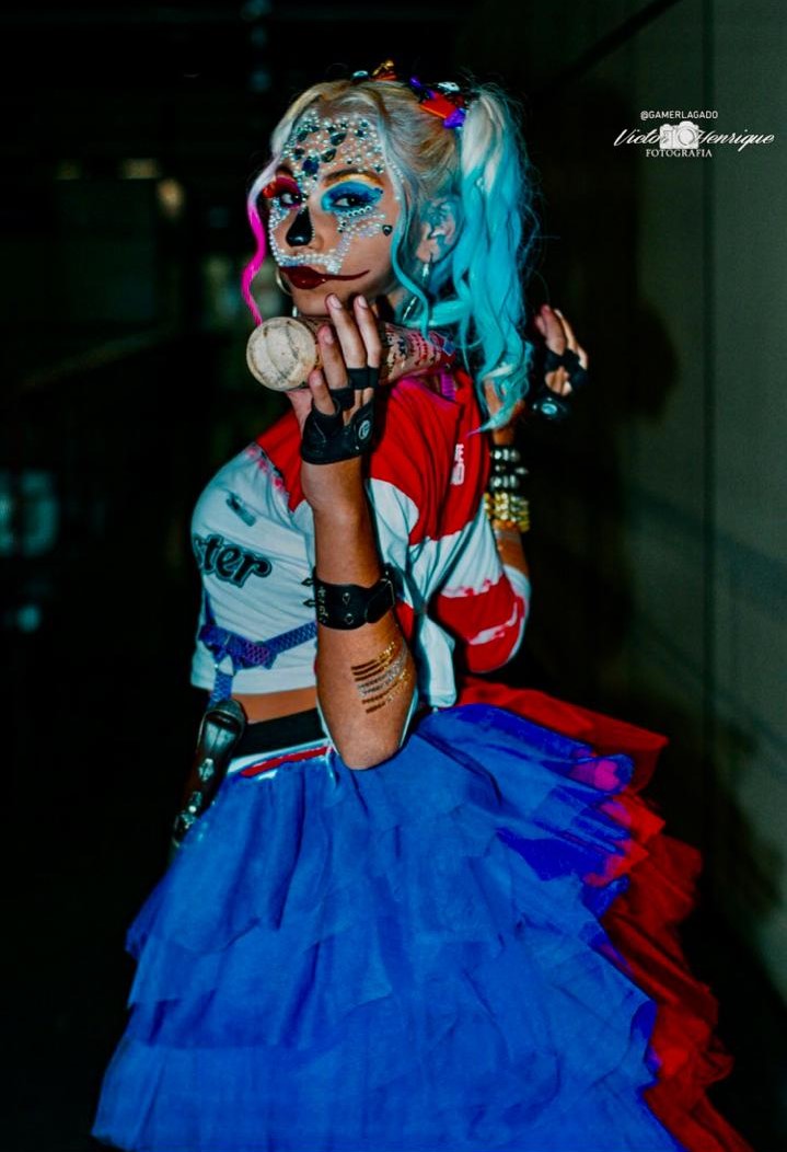 Cosplay Arlequina Caveira Mexicana Itaquá