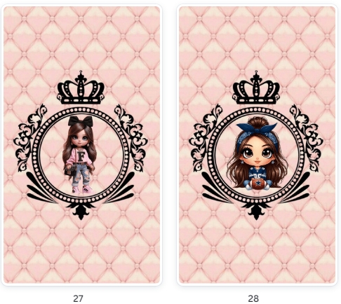 Modelos de Pacote Destaques Menina Morena, luxo rosa