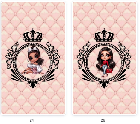 Modelos de Pacote Destaques Menina Morena, luxo rosa