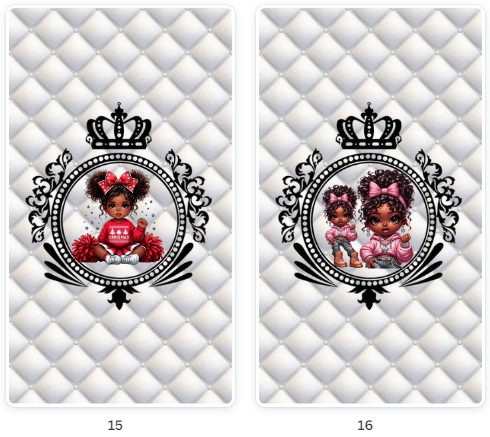 Modelos de Pacote Destaques Menina Negra luxo Branco