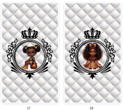 Modelos de Pacote Destaques Menina Negra luxo Branco