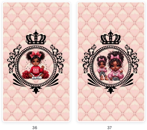 Modelos de Pacote Destaques Menina Negra, luxo rosa