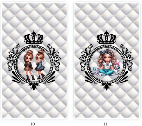 Modelos de Pacote Destaques Menina Loira, luxo Branco