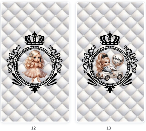 Modelos de Pacote Destaques Menina Loira, luxo Branco