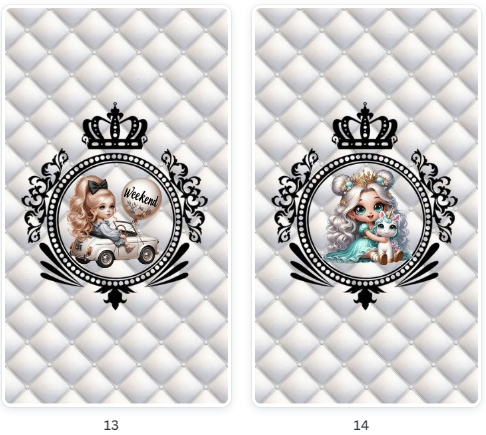 Modelos de Pacote Destaques Menina Loira, luxo Branco