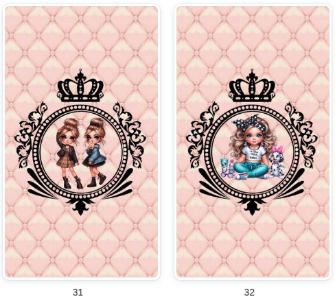 Modelos de Pacote Destaques Menina Loira, luxo rosa