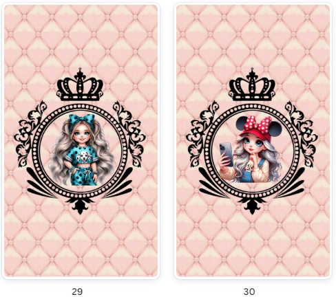 Modelos de Pacote Destaques Menina Loira, luxo rosa