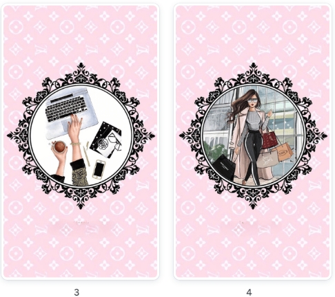 Modelos de Pacote Destaques Adolescente Luxo Louis Vuitton Rosa