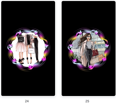 Modelos de Pacote Destaques Adolescente Luxo Borboleta