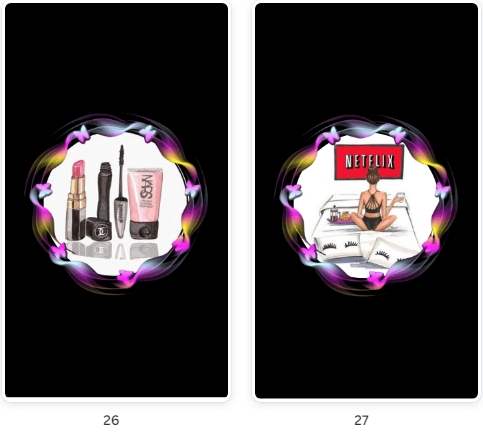 Modelos de Pacote Destaques Adolescente Luxo Borboleta