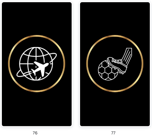 Modelos de Pacote Destaques Menino Básico Preto com Dourado