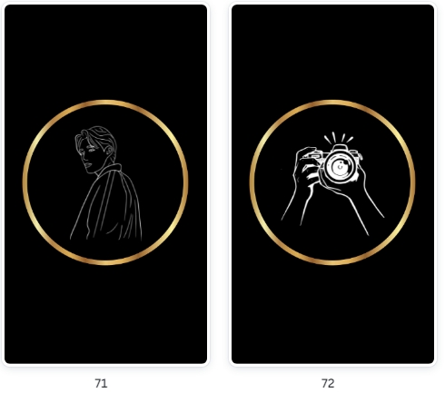 Modelos de Pacote Destaques Menino Básico Preto com Dourado