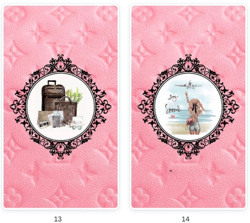 Modelos de Pacote Destaques Adolescente Luxo Louis Vuitton Pink