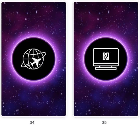 Modelos de Pacote Destaques Adolescente Luxo Galáxia Roxa