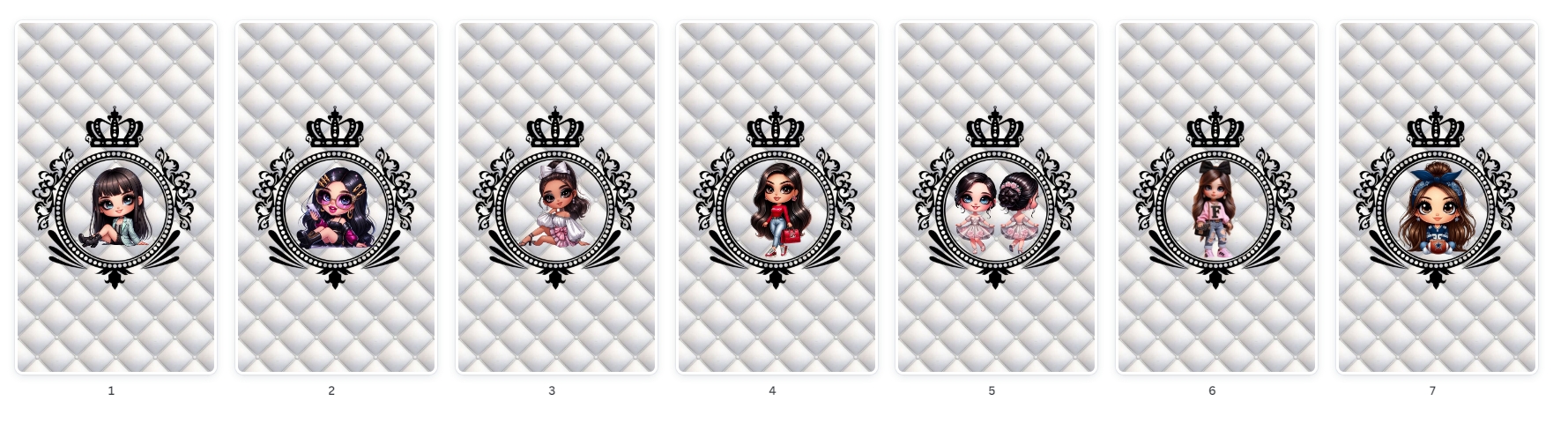 Modelos de Pacote Destaques Menina Morena luxo Branco