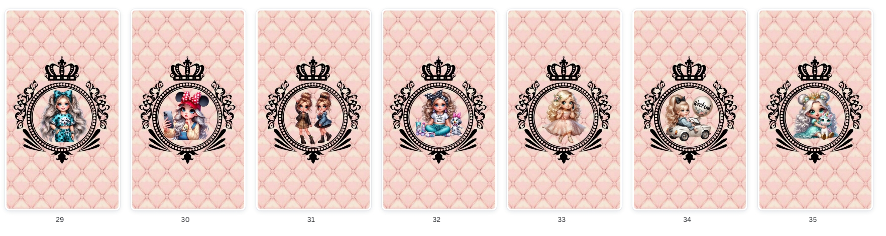 Modelos de Pacote Destaques Menina Loira, luxo rosa