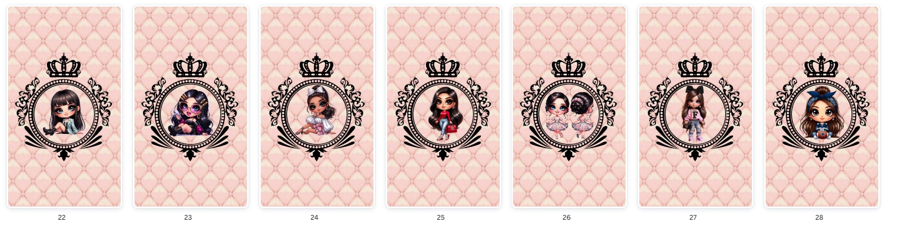 Modelos de Pacote Destaques Menina Morena, luxo rosa