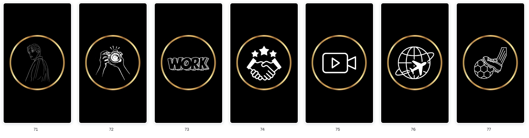 Modelos de Pacote Destaques Menino Básico Preto com Dourado