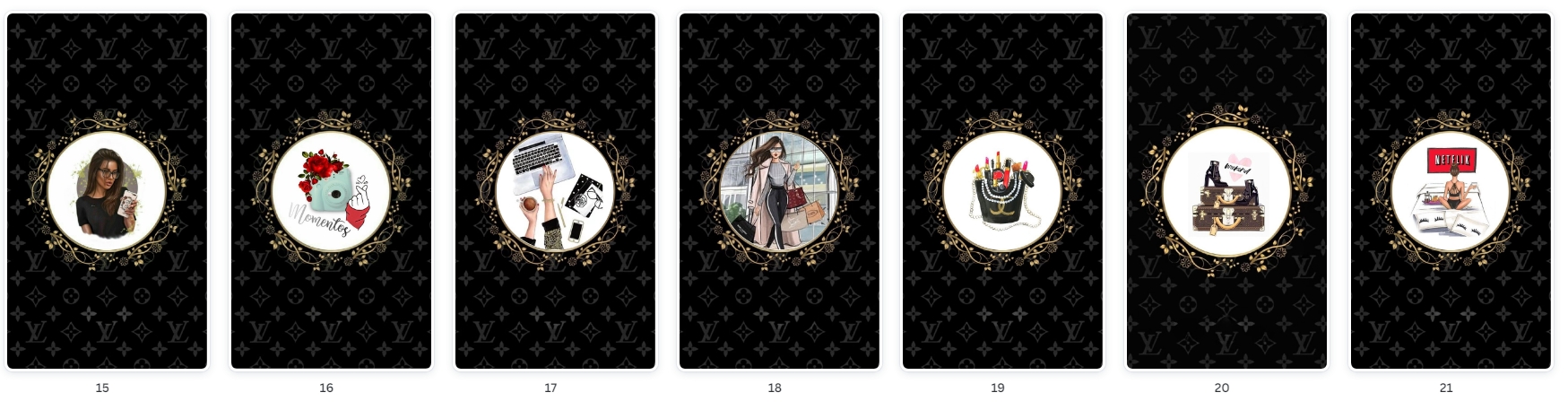 Modelos de Pacote Destaques Adolescente Luxo Louis Vuitton Preto