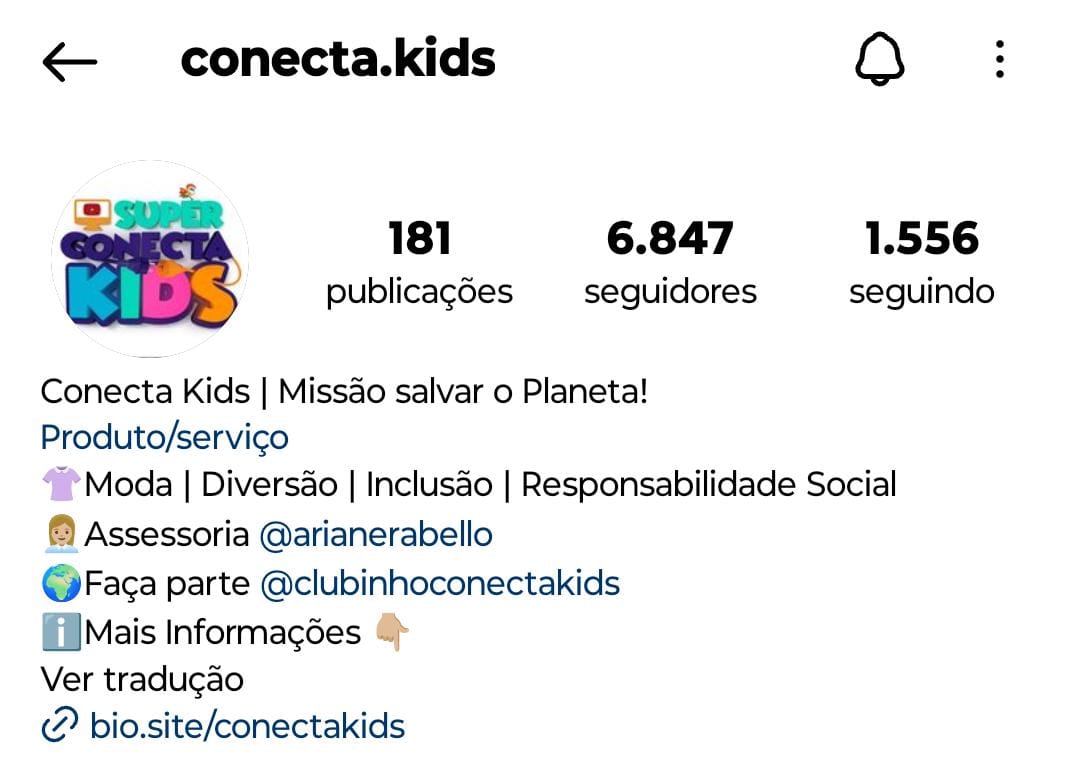 Bio Estruturada Conecta Kids Oficial - Diamond Publi Oficial